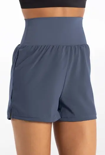 Woven Tech Wide Waist Shorts